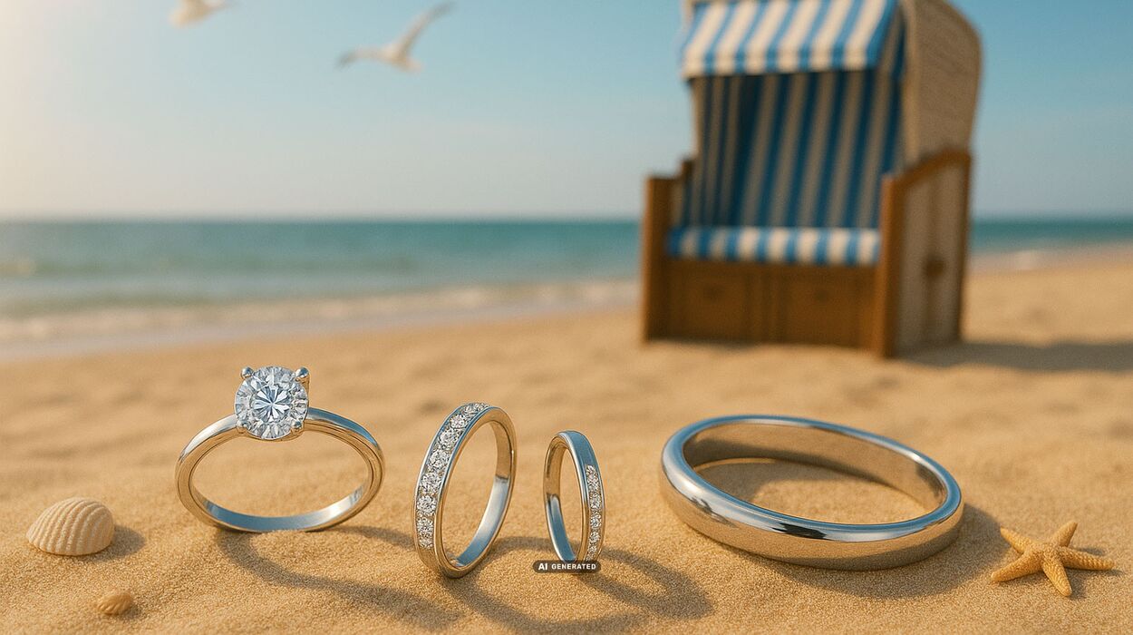 Strandkorb mit Schmuck KI generiert